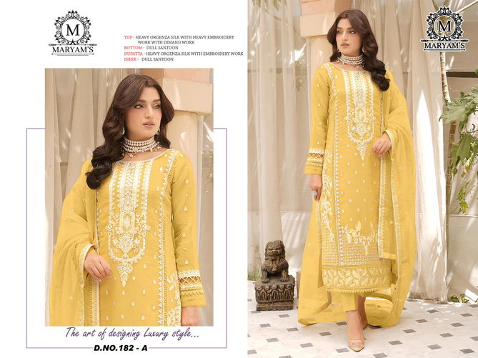 Maryams 182 Embroidered Pakistani Suits Wholesale Price In Surat
